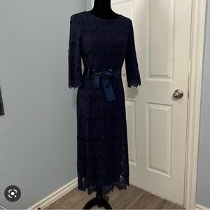 Navy night in Paris Dainty Jewell dress maxi length